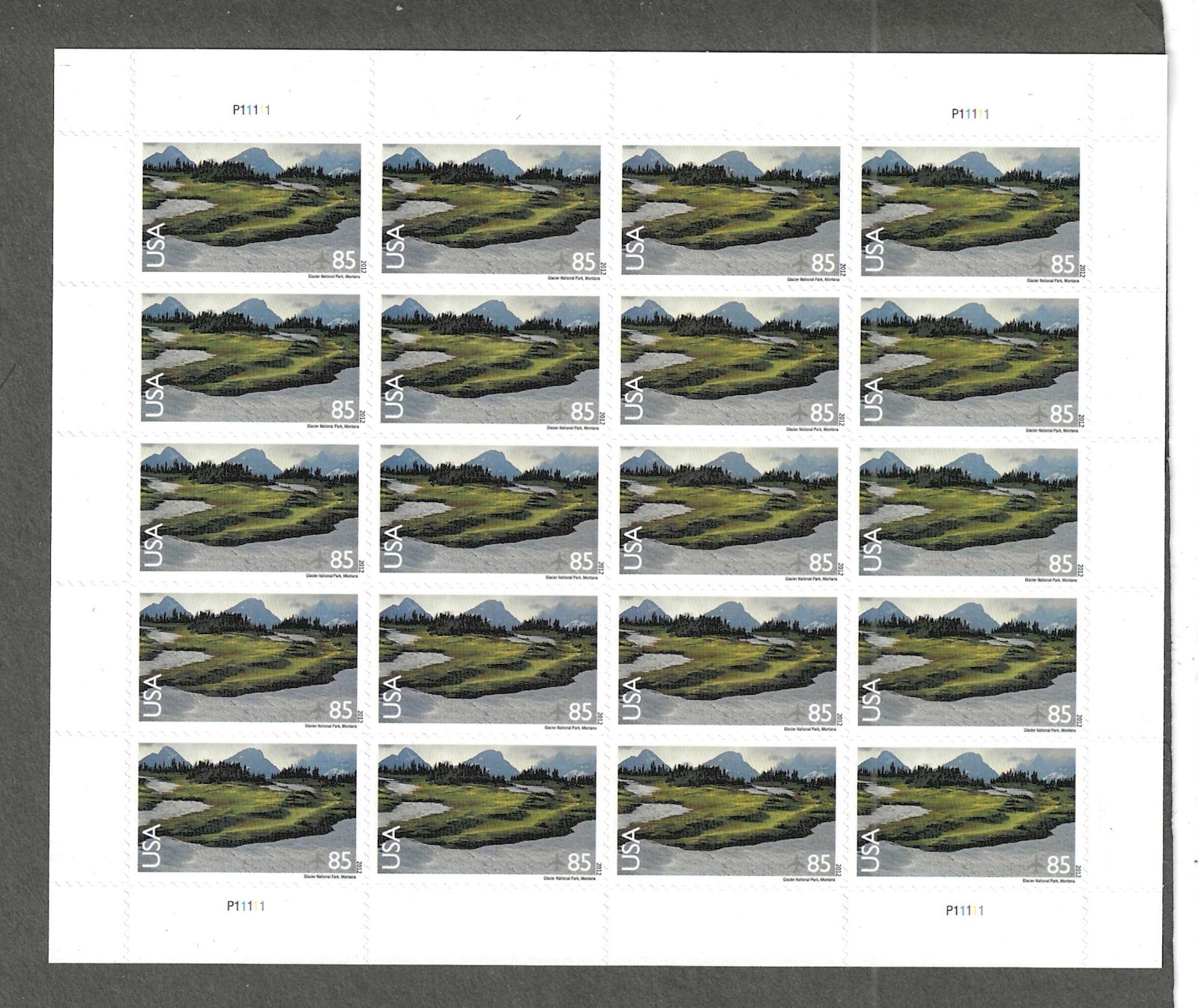 #C149 85c  AIRMAIL GLACIER NAT PK  PANE OF 20 MNH