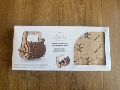 Ugears Model Combination Lock Works Assemble Wood Kit DIY Mechanical NEW Sealed