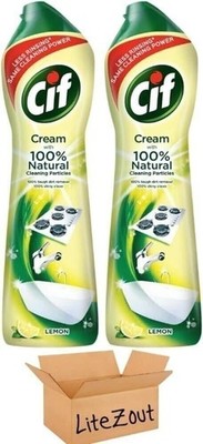 Cif Lemon Cream with Spray, 500ml (2 pack) and packed in box