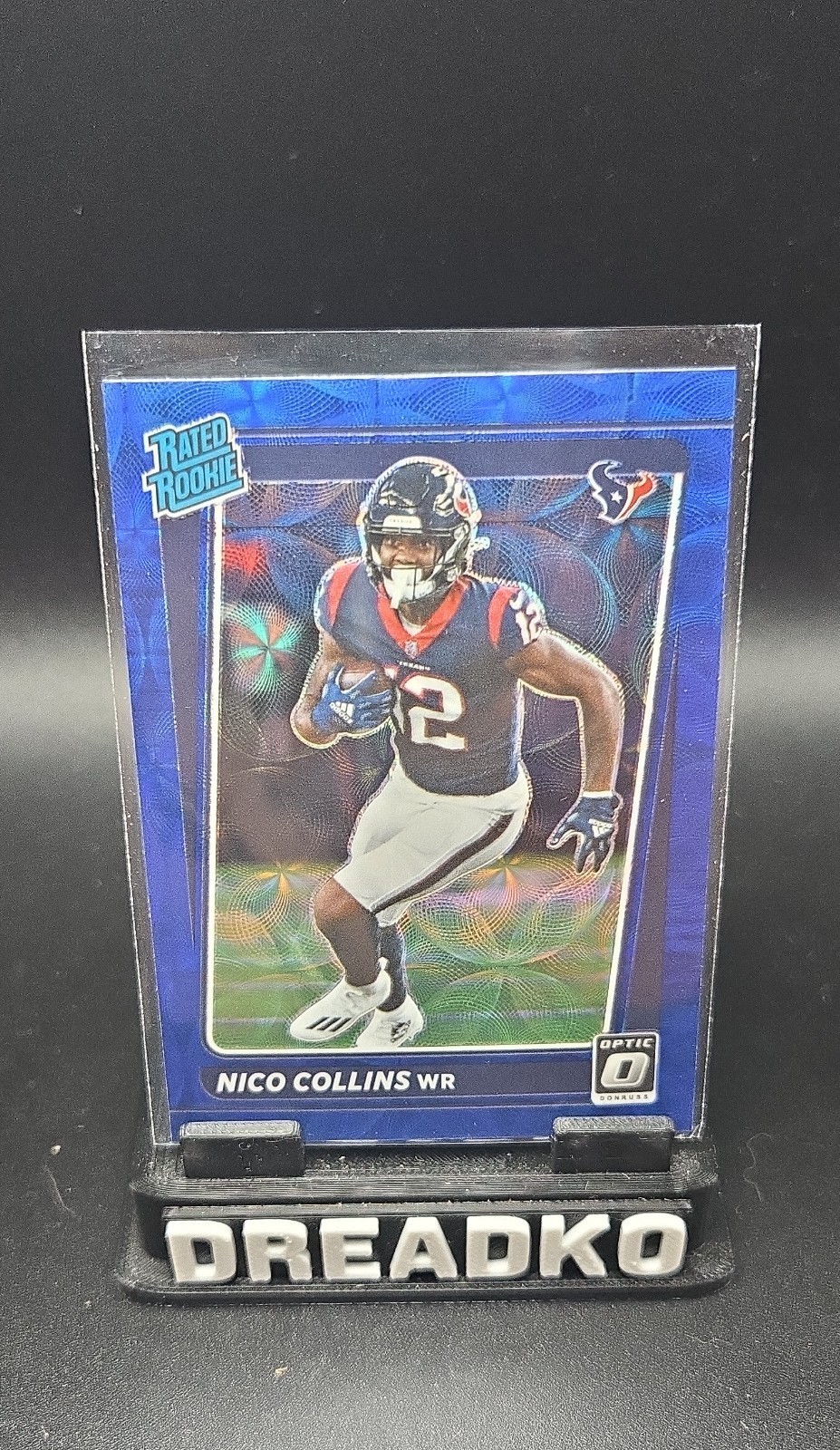 2021 Panini Donruss Optic - Rated Rookie Nico Collins #230 Blue Scope Prizm (RC)