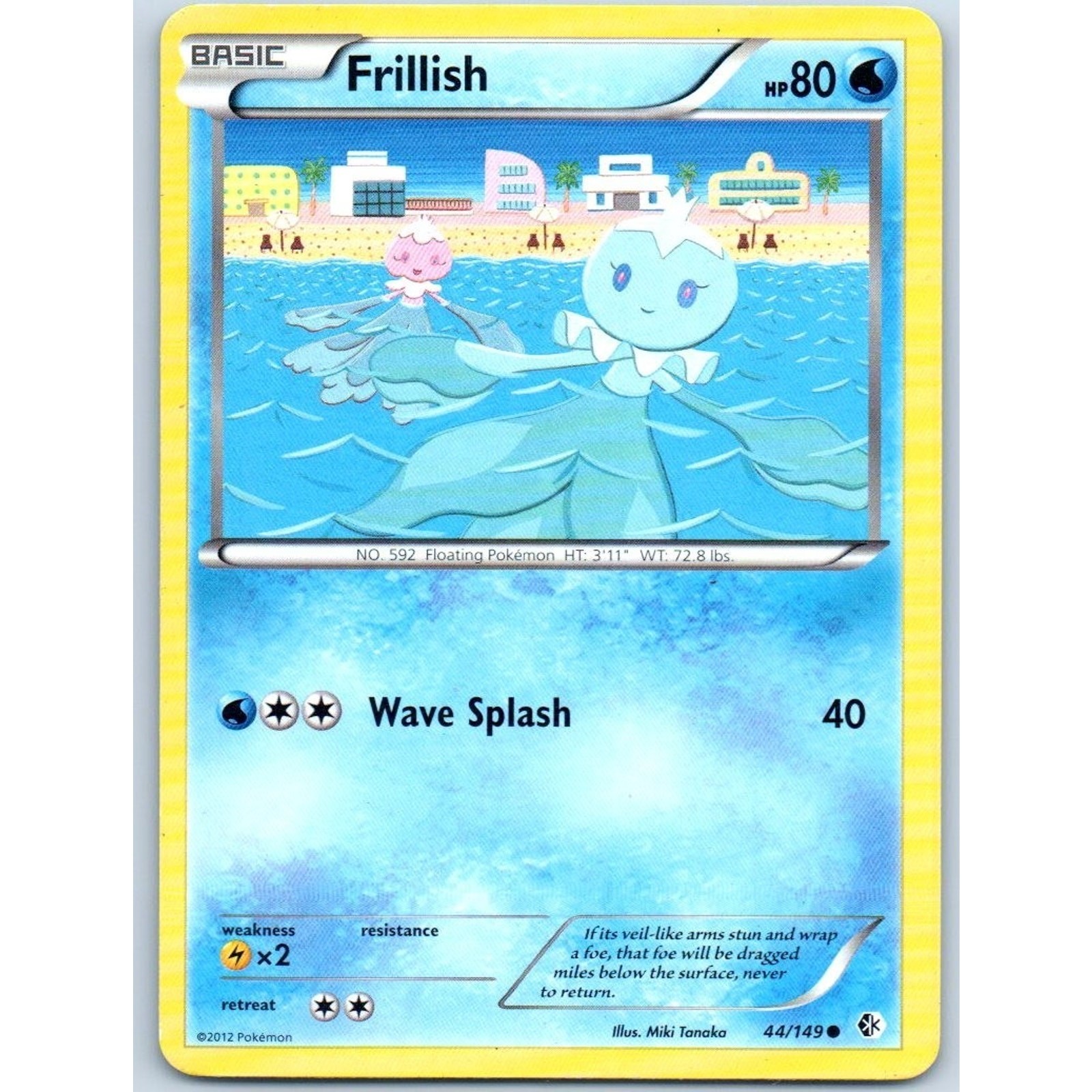 Frillish 2012 44/149 Common Regular Pokemon Trading Card