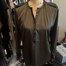 EXPRESS olive Green Blouse Size M, NWT