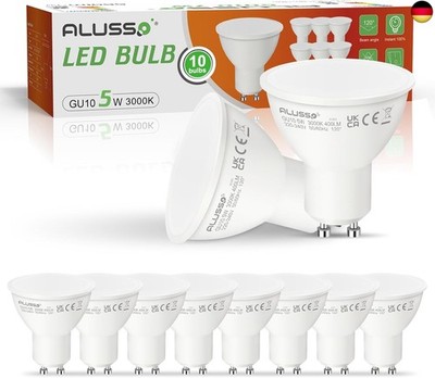 ALUSSO GU10 LED Lampe, 5W GU10 Spotlight, Warmweiß 3000K 400 Lumen Strahler, 