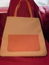 Clinique Women s Beige/Orange Tote Bag Front ...