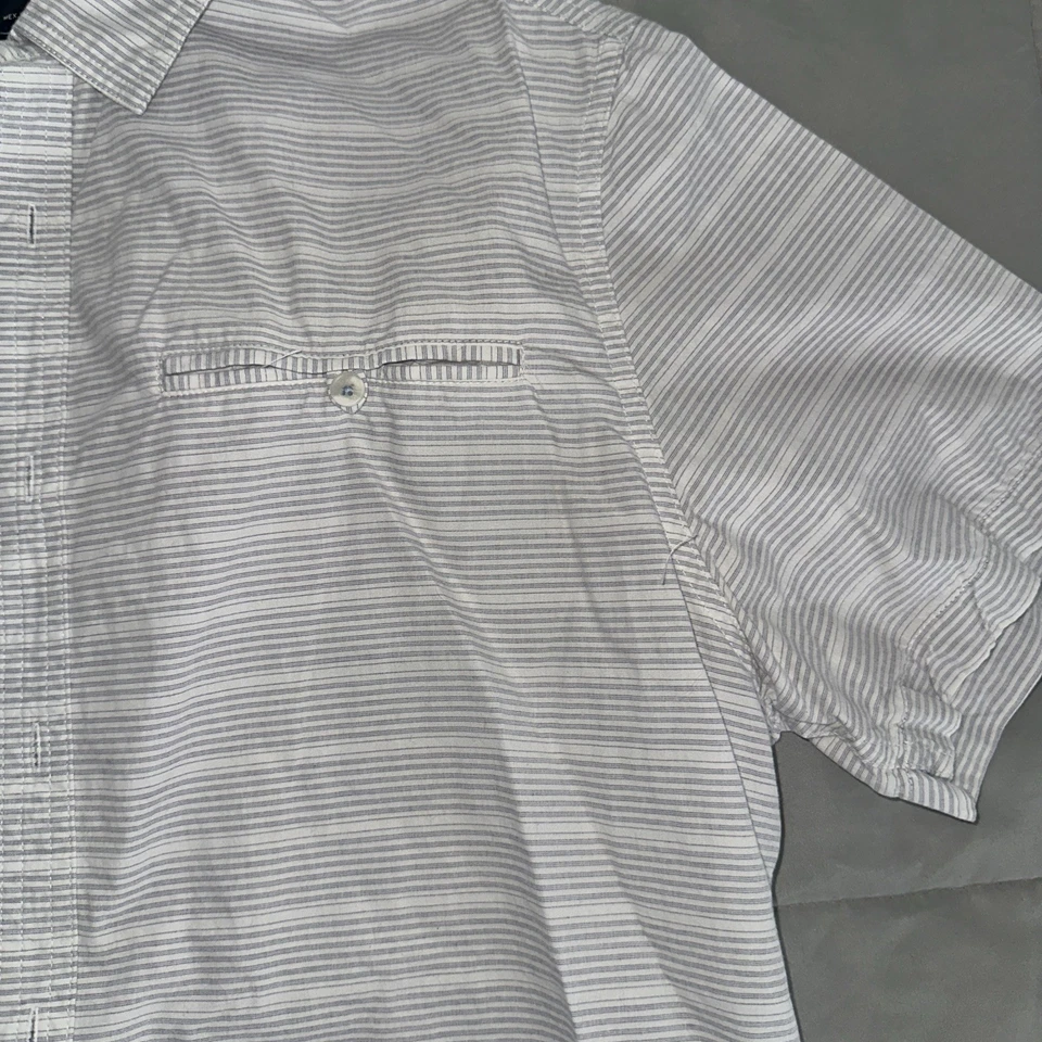 Cactus Man Ricky Singh Men's Short Sleeve Button-Up Striped Shirt XL - Image 3 of 4