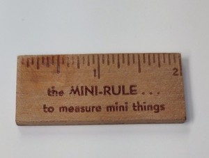 Vintage SAHARA Hotel Lake Tahoe MINI Rule Wooden Ruler 2" Advertising RARE