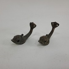 Vintage Brass Koi Fish Wall Hook, Nautical Coastal Decor, Towel Hanger