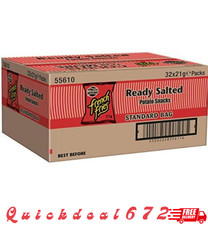 Ready Salted Crisps 32 Pack French Fries Snack Multipack 21g Bags Brand New best