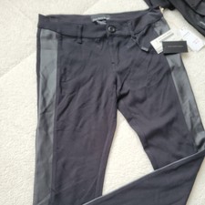 NWT  Black Hearts Brigade Women Black Block Stretch tuxedo Pants Jean Size 32