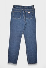 Vintage Guess Jeans Womens 28 Medium Wash Denim High Rise Tapered Slim Fit 1050