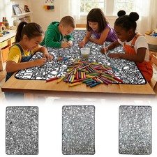 Kids Doodle Lamb Fleece Blanket Washable Art Canvas For Parent Bed Blanket Size