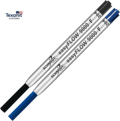 Imprinted  Easyflow9000 Ballpoint Refill- Black & Blue Ink, Fine Tip 0.8Mm - Pac
