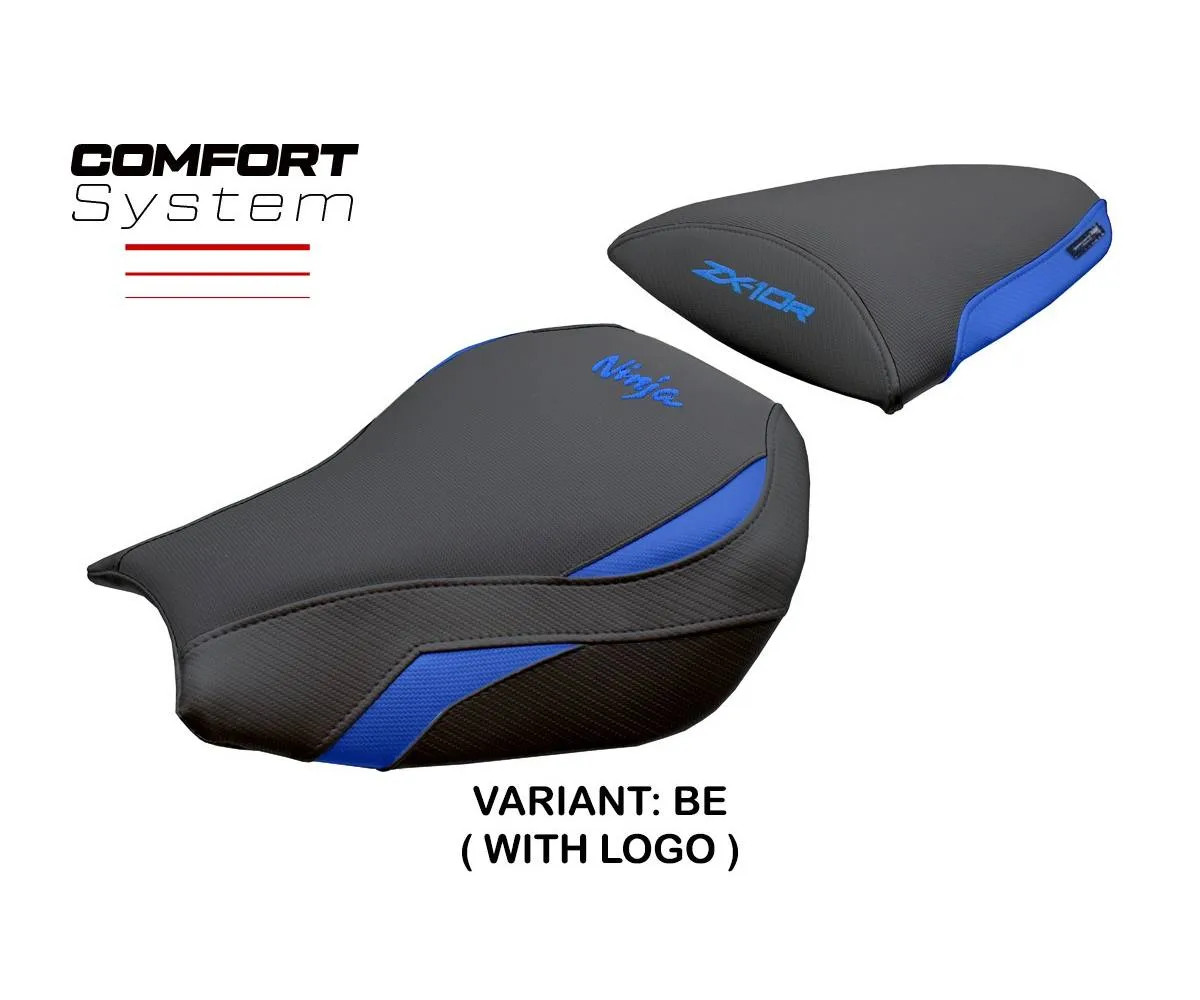 Seat cover Goku Comfort Blue + logo Tpz comp KAWASAKI NINJA ZX 10 R 2006 2007