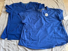 New ClimateRight by Cuddl Duds Women  s V-Neck Scrub Top  ScrubStar - used 2XL