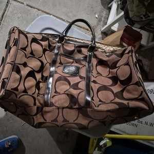 Vintage Coach Travel Duffel Bag needs work see description y2k