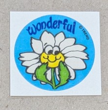 Vintage Matte Trend FLOWER Daisy Scratch Sniff Sticker
