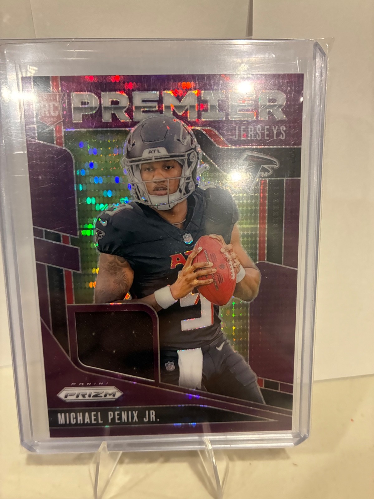 🔥2024 Panini Prizm - Premier Jerseys Michael Penix Jr. #PJ-MPJ Purple Pulsar...