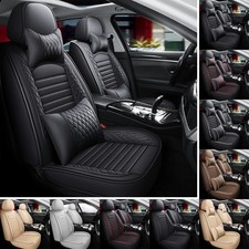 For Toyota Full Set Leather Seat Covers 5-seats Front Rear Cushion Protector Pad For Toyota Full Set Leather Seat Covers 5-seats Front Rear Cushion Protector Pad