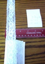 33 LIGHT BLUE LACE 3 1/3 YARDS X 1 1/4 INCHES WIDE 120 INCHES LONG