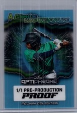 Felnin Celesten 2025 Leaf Optichrome Baseball 1/1 Pre Production Proof