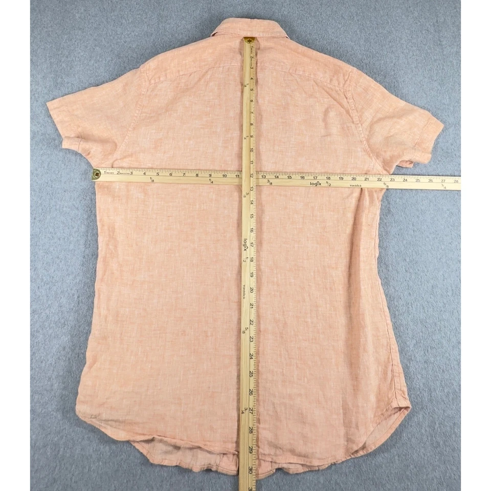 Camisa de lino Banana Republic para hombre mediana camden ajuste estándar SS abotonada Foto 2 de 4