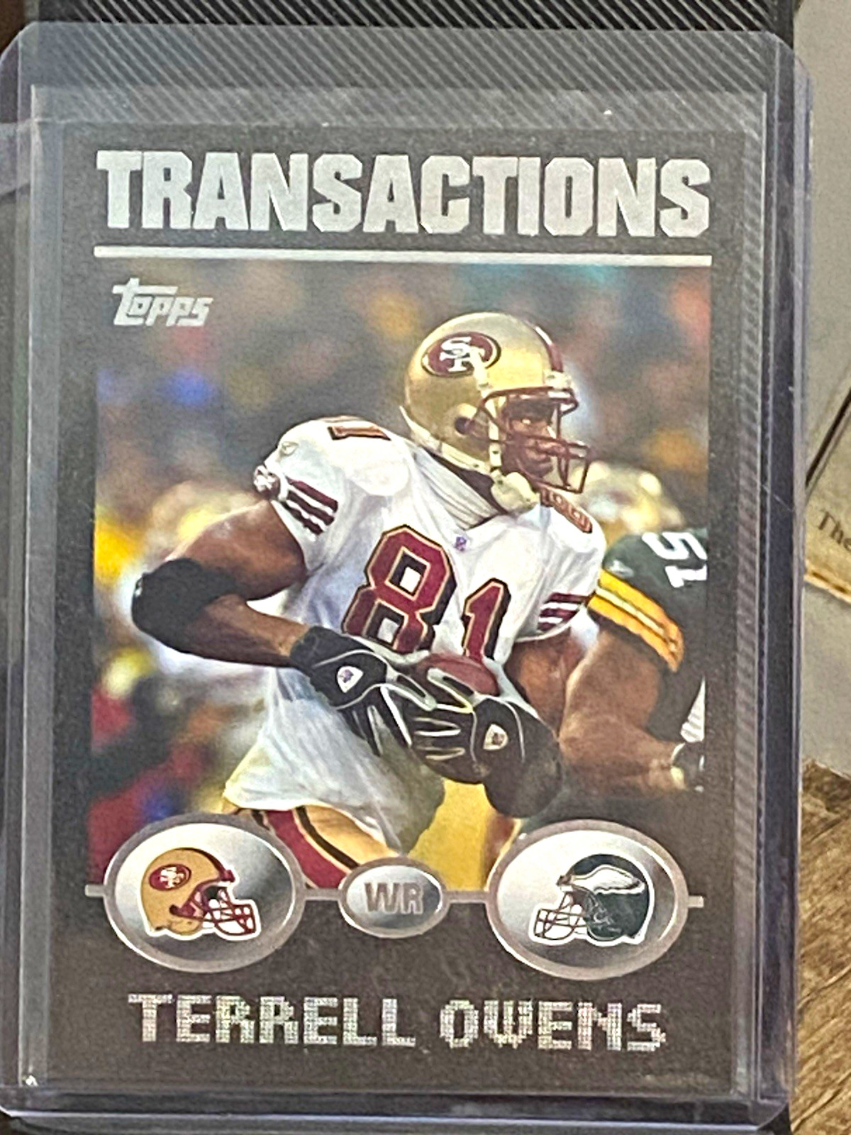2004 Topps Terrell Owens Transactions #70 Black /150 Eagles 49ers