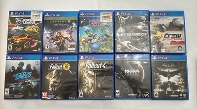 PS4 Game Lot of 10 Fallout Destiny Mortal Kombat Batman Mass Effect Rocket Leagu