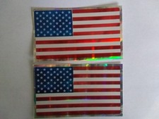 Lot 2 American Flag Dodge Chevy Ford Nascar Drag Racing Toolbox Sticker Decal