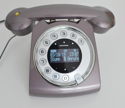 Grundig Sixty DECT Retro Telefon Taupe Metallic Schnurlos Funktion
