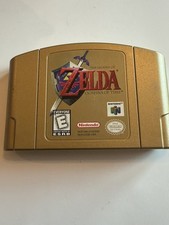 N64 Legend of Zelda: Ocarina of Time Collectors Edition Gold Nintendo 64- Tested