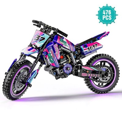 Motorcycle Toy Building Block Set STEM Construction Kit for Boys Girls