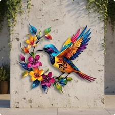 Wall Mounted Artwork Metal Decor Bird Floral Iron Art House Decoration Aesthetic