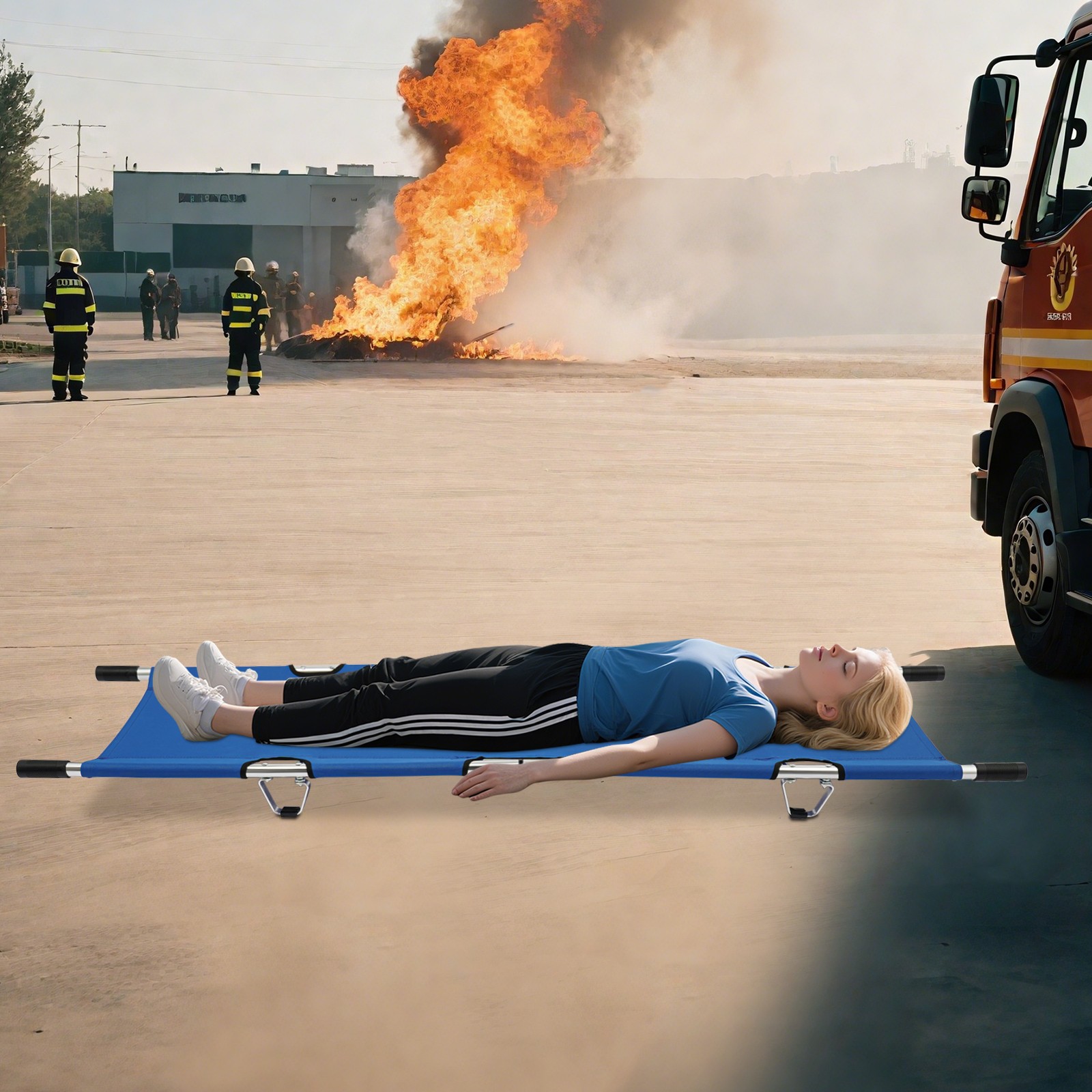 Emergency Foldable Stretcher Medical Stretcher Transport Stretcher 350.53 lbs