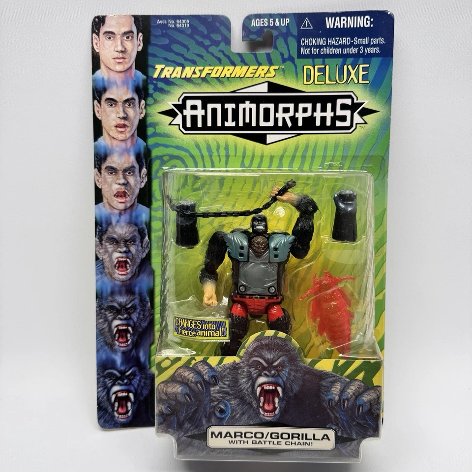 Figura de acción Transformers Animorphs Marco Gorilla vintage de lujo 1998 nueva Foto 2 de 4