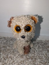 TY BEANIE BOOS ROOTBEER THE DOG 6" PLUSH TOY SOLID EYES 2013 STUFFED ANIMAL PUPP