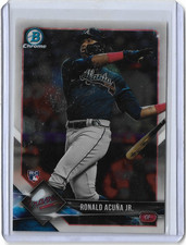 Ronald Acuna Jr. 2018 Bowman Chrome #40 Rookie Card. rookie card picture