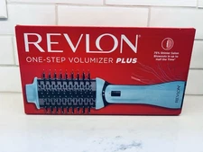 Revlon One Step Volumizer Plus Hair Dryer Styler Salon-Style Blowouts Black/Blue