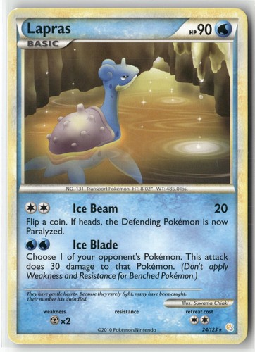 Pokemon Lapras HeartGold SoulSilver 24/123 HP