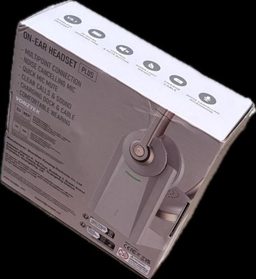 Vonztek BT786CD-BJ Bluetooth Wireless Headset Noise Cancelling Dock White Gold