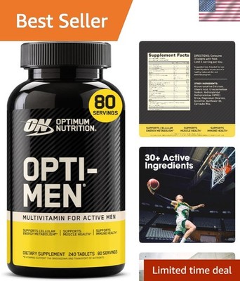 Opti-Men Multivitamin for Active Men - 240 Tablets with Amino Acids & Botanicals