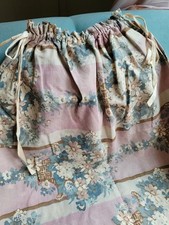 Vintage c1920s Laundry Bag Lavender w Baskets Of Flowers Fabric