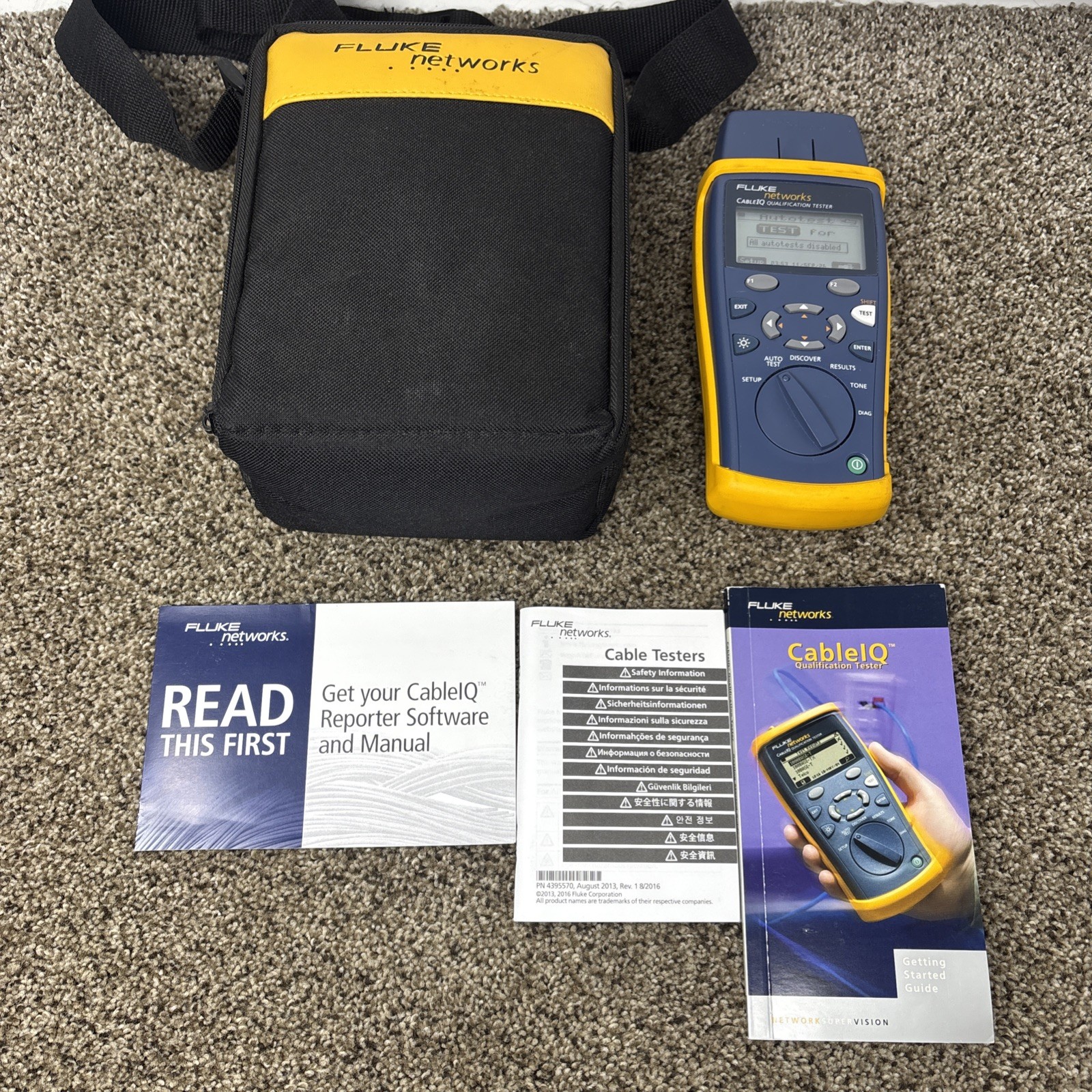 FLUKE NETWORKS CABLE IQ QUALIFICATION TESTER CIQ-100 TESTED