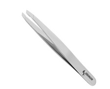 Tweezers for Women Facial Hair - Hand Filed  Aligned Precision Silver