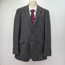Marks And Spencer Moon Tweed Sakko Blazer Herren Gr. 40 L Anthrazit Wolle »