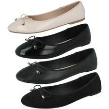 Women's Spot On Bow Edge Ballerina Shoes