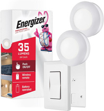 LED Puck Lights, Wall Switch Remote, 2 Pack, Battery Operated, under Cabinet ...