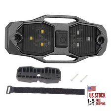 UTV Dome Light, 12V Universal Roll Bar Mount LED Lights 4 inches - White/Green