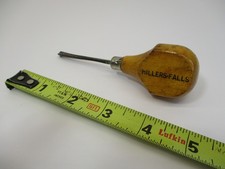 MILLERS FALLS # F Gouge Chisel Wood Woodworking Lathe Scoop Spoon Wood Handle VG