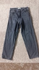 Pull&Bear Herren Loose Jeans Gr.29 grau schwarz