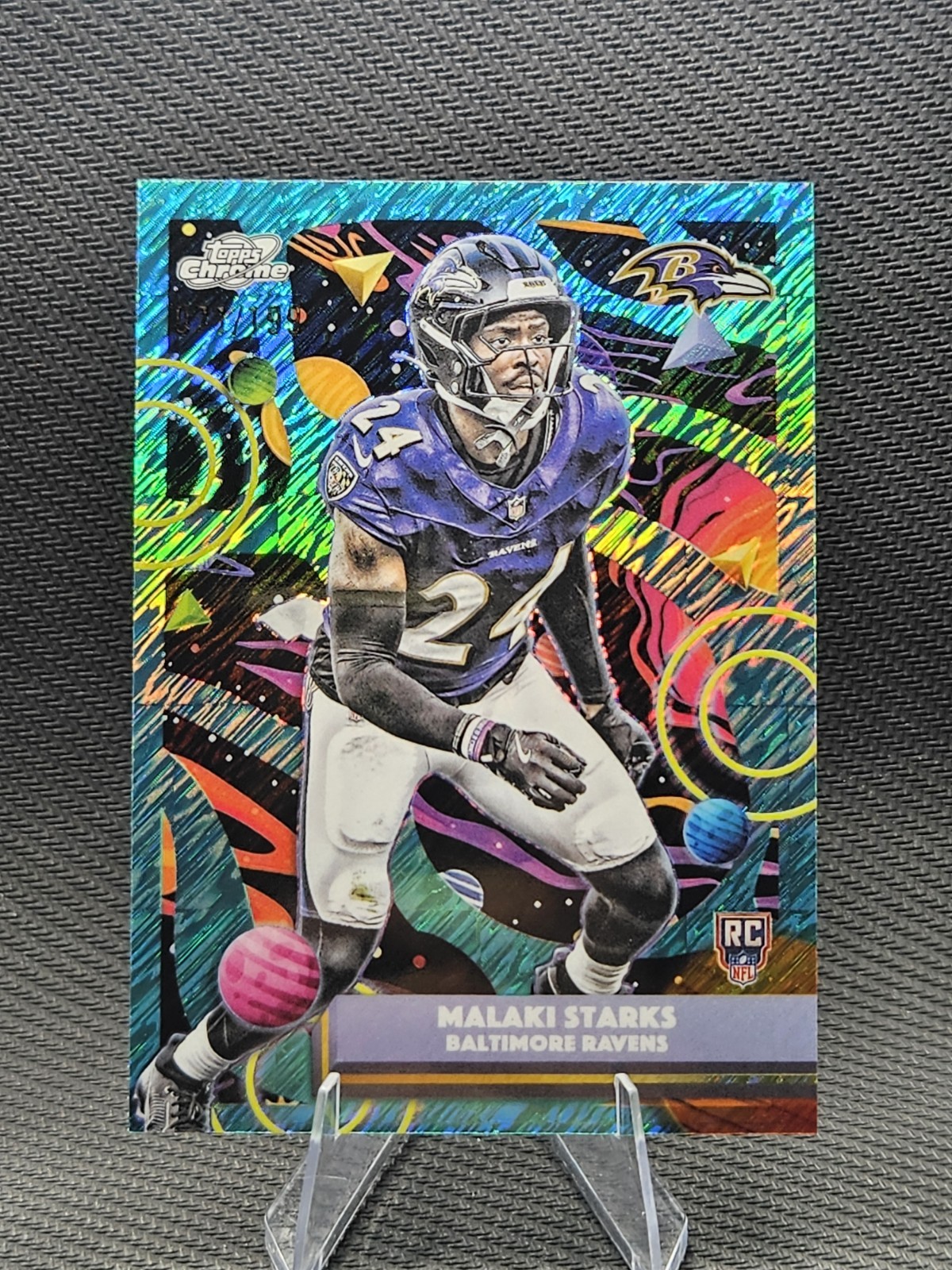 2025 Topps Cosmic Chrome - Malaki Starks #107 Aqua Equinox Refractor /199